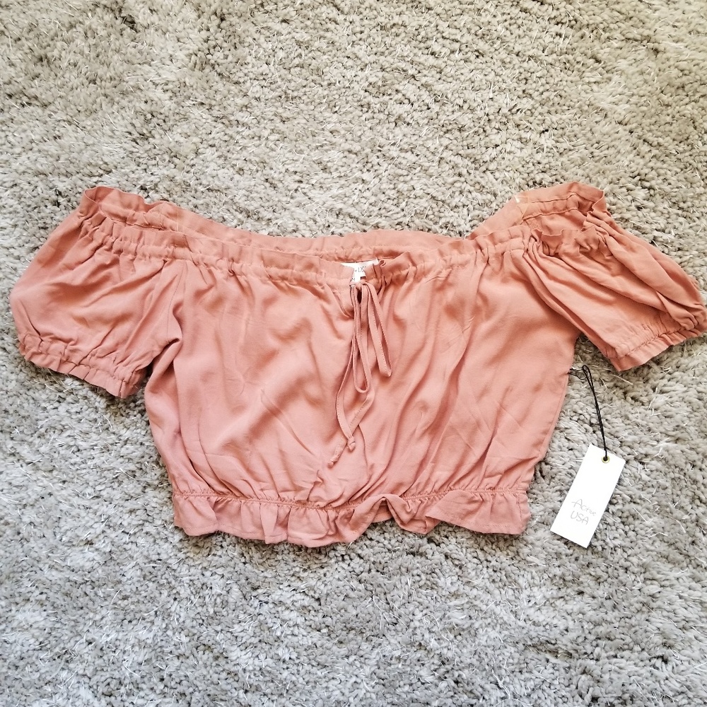 Over the shoulder crop top